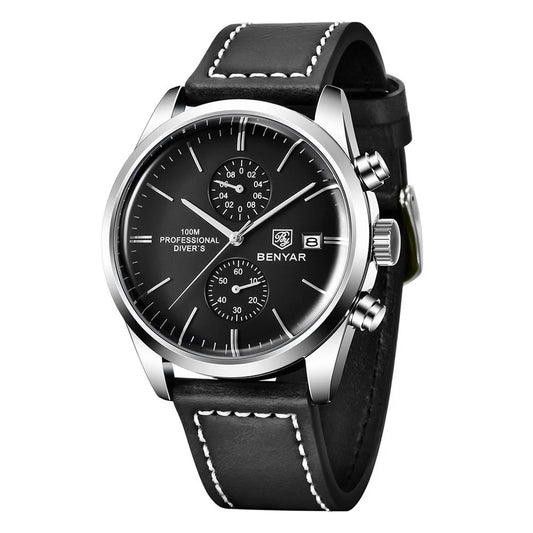 2023 New BENYAR Leather Watch for Men BY-5187