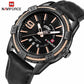 NaviForce 9117 Black Leather Strap Men’s Analog Dress Watch