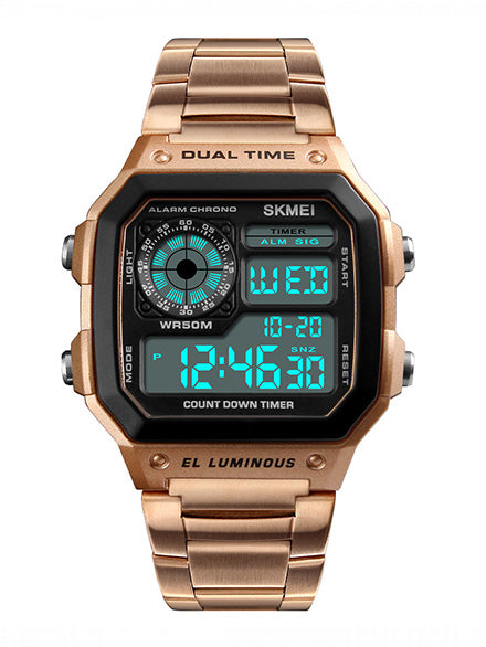 SKMEI New Men Quartz Digital Watch 1335 Rose Gold