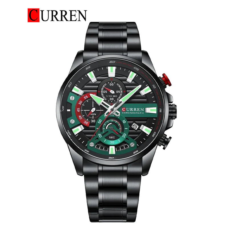 CURREN Original Brand Stainless Steel Band Wrist Watch For Men With Brand (Box & Bag)-8415