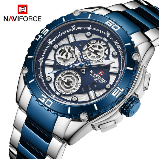 NAVIFORCE Men Digital Watch LED Sport Hands Waterproof Quartz Wrist watch NF9179 | Blue