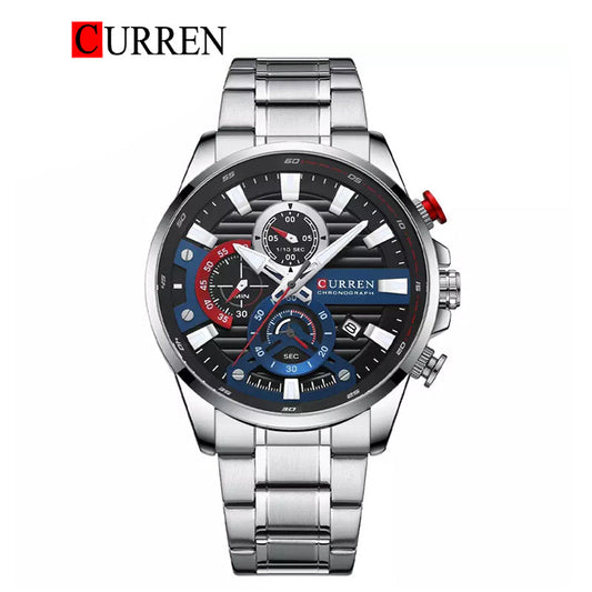 CURREN Original Brand Stainless Steel Band Wrist Watch For Men With Brand (Box & Bag)-8415