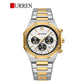 CURREN White Original Brand Stainless Steel Band Wrist Watch For Men With Brand (Box & Bag)- 8888