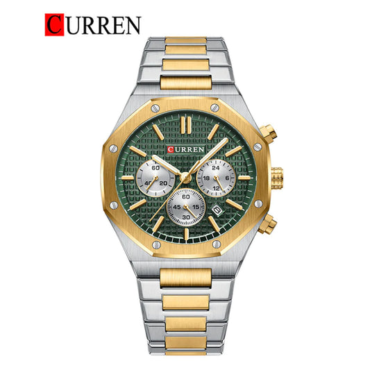 CURREN Blue Watch For Men With Brand (Box & Bag)- 8888