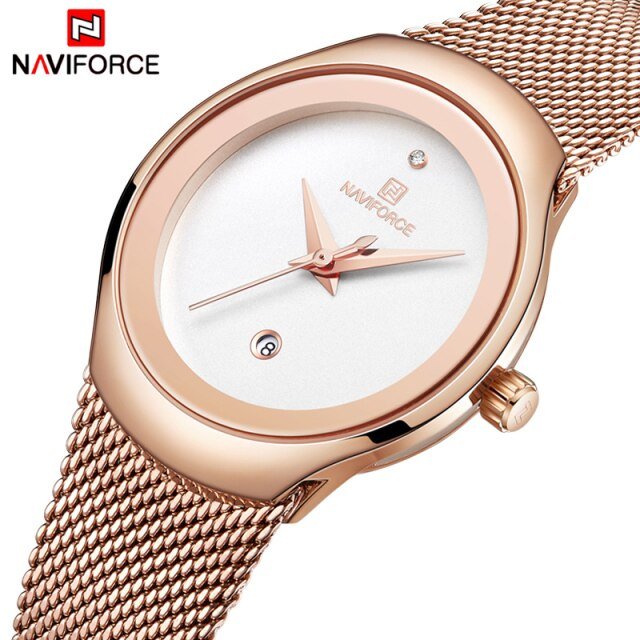 Naviforce Steel Mesh Ladies Edition